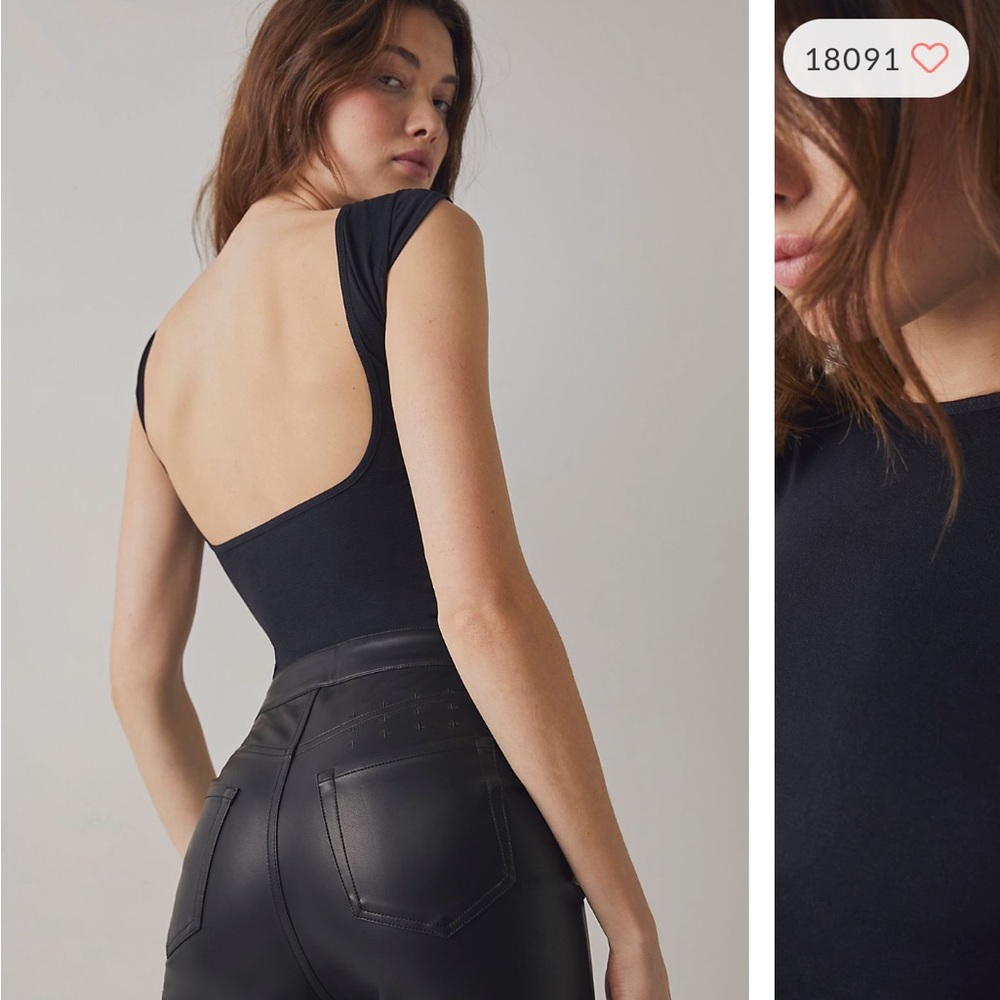 FREE PEOPLE LOW BACK SEAMLESS TEE